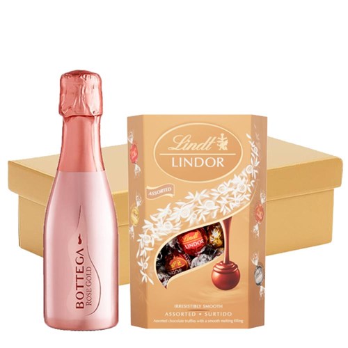 Mini Bottega Rose 20cl And Chocolates In Gift Hamper
